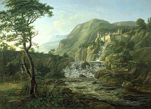 Mountain Landscape with a Castle, 1816, Johan Christian Dahl