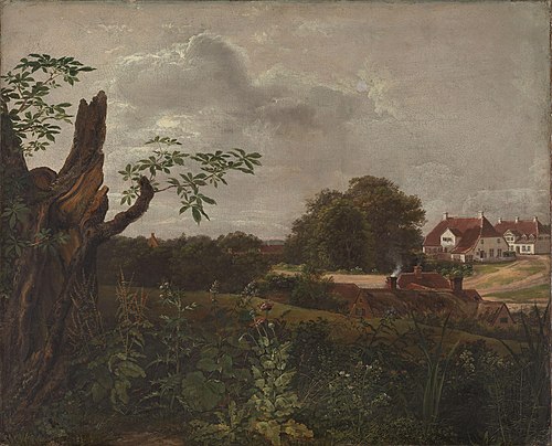 The Big Inn at Fredensborg, 1817, Johan Christian Dahl