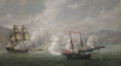 The Naval Battle at Alvøen, 1808, Johan Christian Dahl