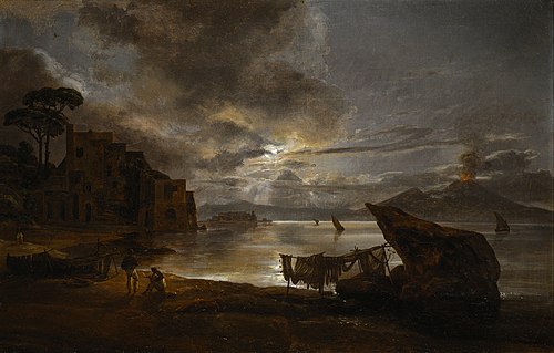 The Bay of Naples by moonlight, 1821, Johan Christian Dahl
