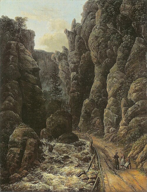Gorge in the Sächsische Schweiz, 1820, Johan Christian Dahl