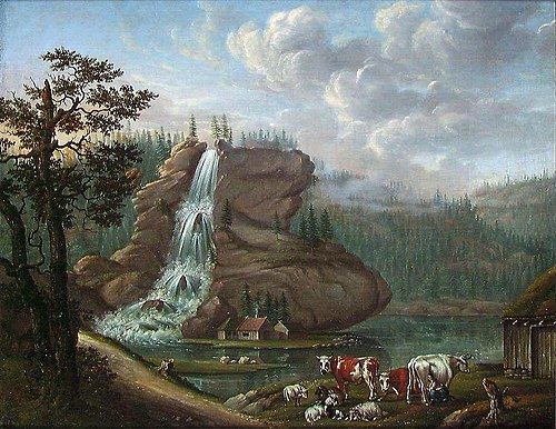 Nordic Landscape with a Waterfall, 1812, Johan Christian Dahl