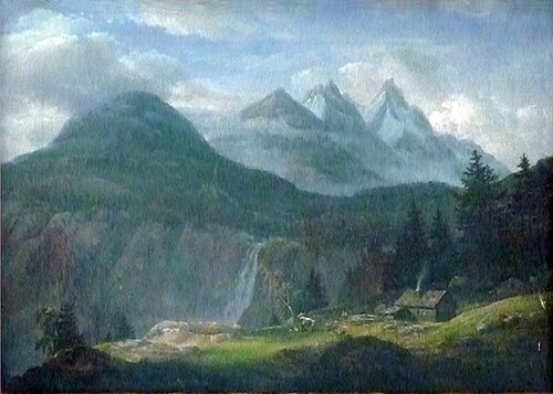 Mountain Landscape with a Farm, 1823, Johan Christian Dahl
