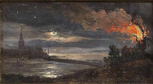 Stege auf der Insel Møen in Danmark, 1856, Johan Christian Dahl
