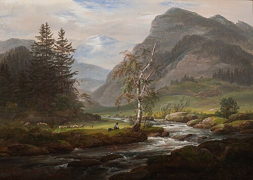 Tyrolean Landscape with a Shepherd, 1824, Johan Christian Dahl