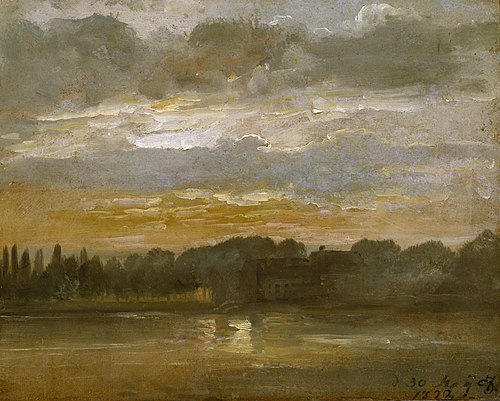 The Elb in the Evening, 1822, Johan Christian Dahl