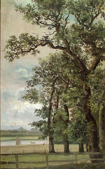 Oak Trees by River, 1900, Johan Christian Dahl
