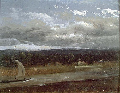 View of the Elbe, 1829, Johan Christian Dahl