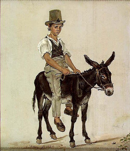 Boy on a Donkey, 1820, Johan Christian Dahl