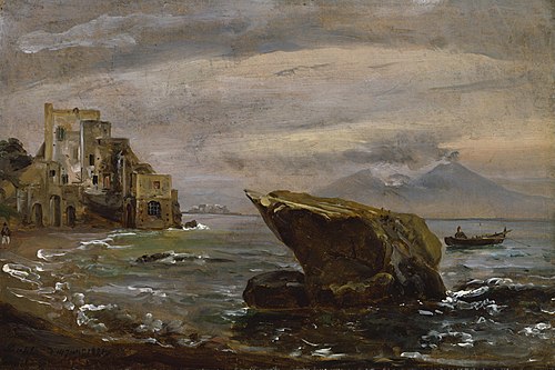 Beach near Posillipo, 1821, Johan Christian Dahl