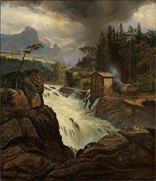 The Upper Falls of the Labrofoss, 1855, Johan Christian Dahl