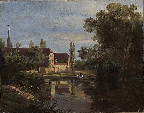 View of Plauen at the River Weisseritz, 1822, Johan Christian Dahl