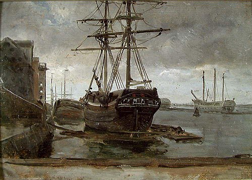 View at Larsens Plads Copenhagen, 1834, Johan Christian Dahl