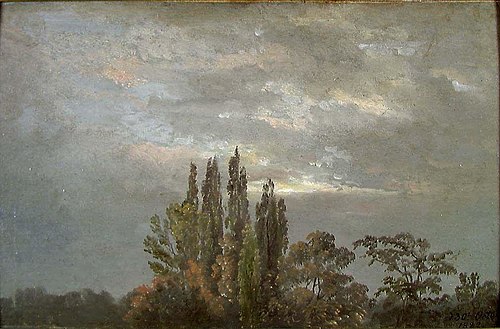 Morning Mist over Poplars, 1822, Johan Christian Dahl