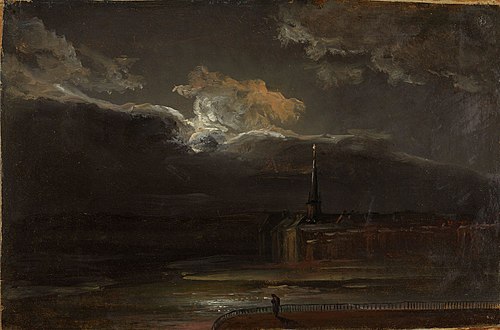 Dresden in Moonlight, 1900, Johan Christian Dahl