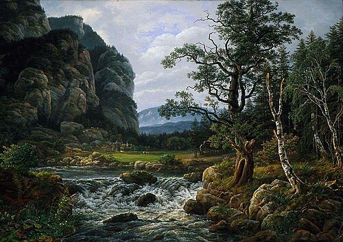 Nordic Landscape with a River, 1819, Johan Christian Dahl