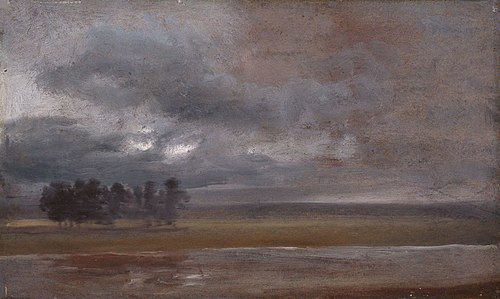 The Elbe in Rain, 1836, Johan Christian Dahl