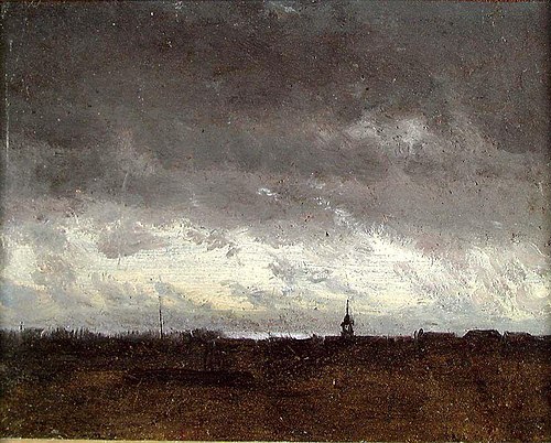 Evening Sky over a Village, 1830, Johan Christian Dahl