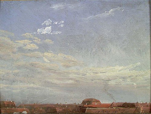 Cloud Study over Red Roofs, 1831, Johan Christian Dahl