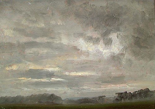 Cloud Study over Fields, 1900, Johan Christian Dahl