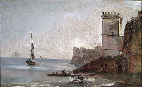 Coast near Posillipo, 1821, Johan Christian Dahl