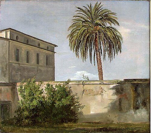 Palm Tree behind a Wall, 1821, Johan Christian Dahl