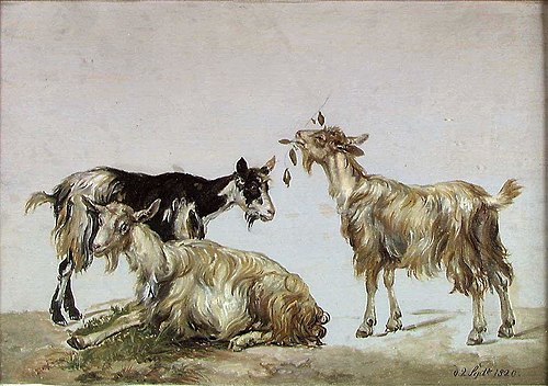 Study of Three goats, 1820, Johan Christian Dahl
