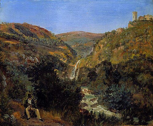 Vannfall i Tivoli, 1820, Johan Christian Dahl