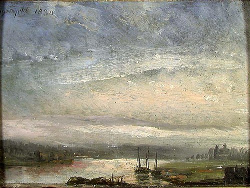 The Elbe near Antons, 1830, Johan Christian Dahl
