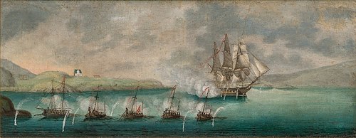 The Naval Battle at Alvøen, 1808, Johan Christian Dahl