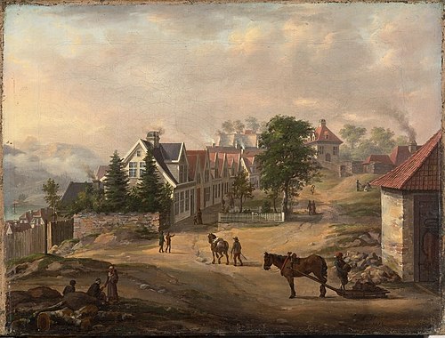 View from Halvkandebakken in Bergen, 1815, Johan Christian Dahl