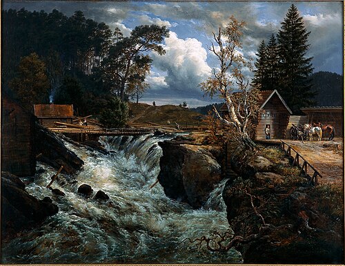 Landscape with Waterfall, 1835, Johan Christian Dahl