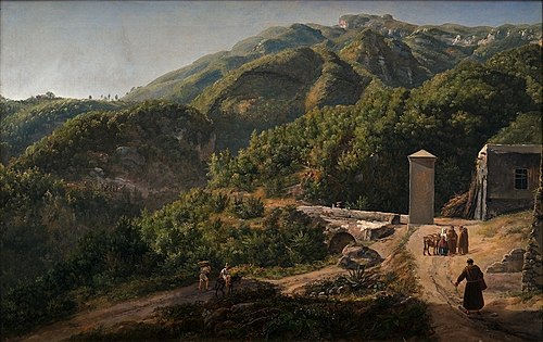 Hills near Quisisana in morning Light, 1820, Johan Christian Dahl