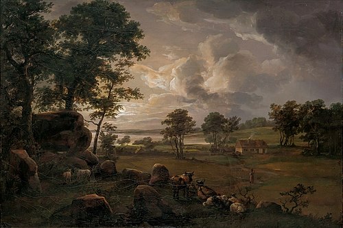 Dolmen near Vordingborg in Moonlight, 1816, Johan Christian Dahl