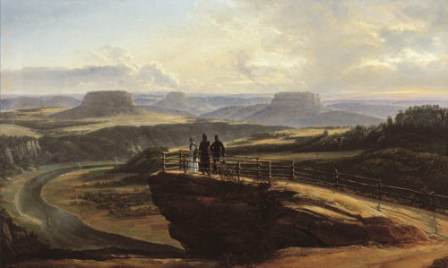 View from the Bastei in the Sächsische Schweiz, 1819, Johan Christian Dahl