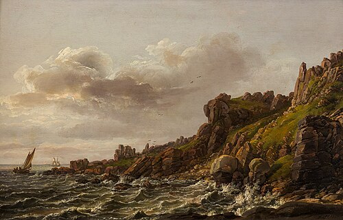 View at Kullen in Sweden, 1818, Johan Christian Dahl