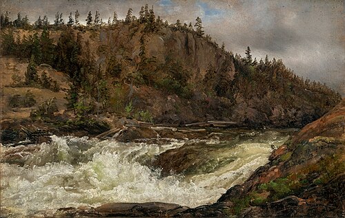 The Lower Falls of Trollhättan, 1826, Johan Christian Dahl