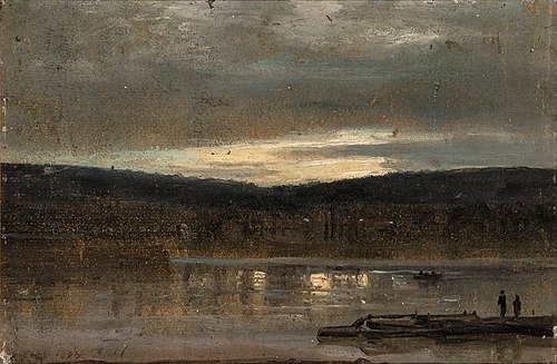 The Elbe in the Evening, 1827, Johan Christian Dahl