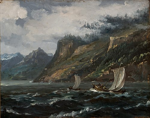 Coastal Landscape with Fishing Boats, , Johan Christian Dahl