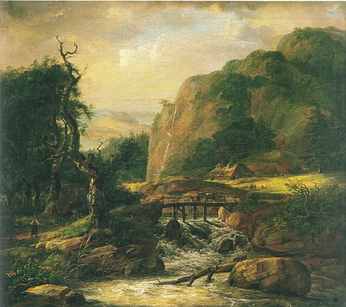 Nordic Landscape with a Bridge, 1815, Johan Christian Dahl