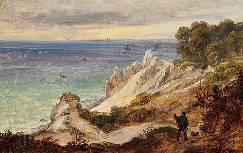 View of Sommerspiret on Møn, 1828, Johan Christian Dahl