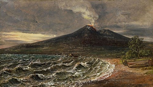 View of Vesuvius from the Coast of Castellammare, 1820, Johan Christian Dahl