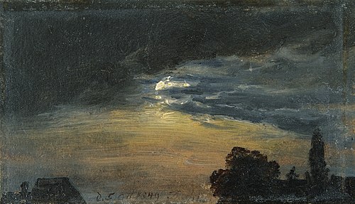 Clouds in Moonlight, 1849, Johan Christian Dahl