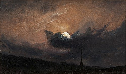The Moon behind Clouds, 1839, Johan Christian Dahl