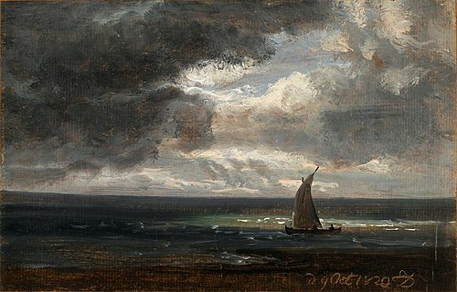 Sailing-boat under Storm-clouds, 1829, Johan Christian Dahl