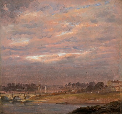 The Elbe in the Evening, 1832, Johan Christian Dahl
