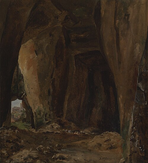 View from a Grotto near Naples, 1821, Johan Christian Dahl