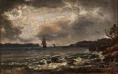 The Larvik Fiord in Moonlight, 1840, Johan Christian Dahl