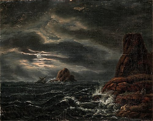 Shipwreck on a Northern Coast, , Johan Christian Dahl