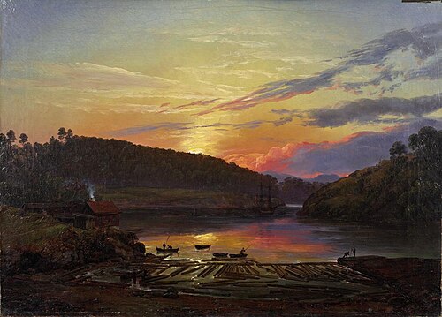 Landscape at Skien, 1850, Johan Christian Dahl